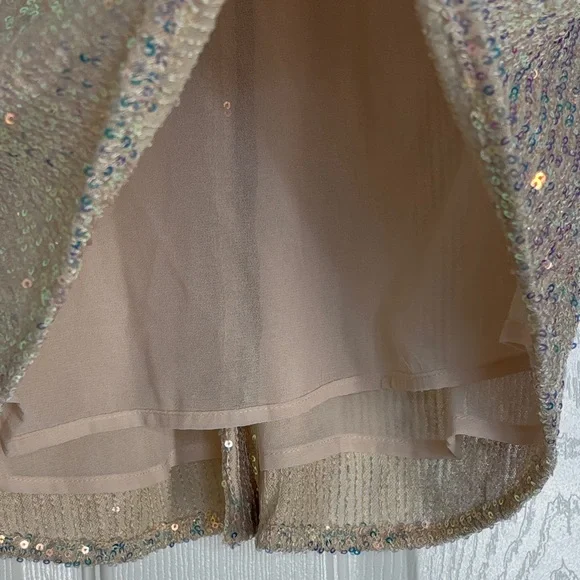 Sequin Embellished Crop Shirt - Blush - Picture 13 of 16